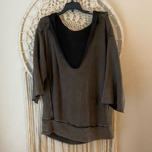 Free people distressed sweatshirt